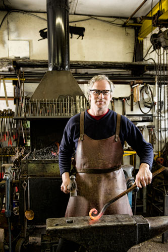 Artist Blacksmith Nigel Barnett at Fransham Forge